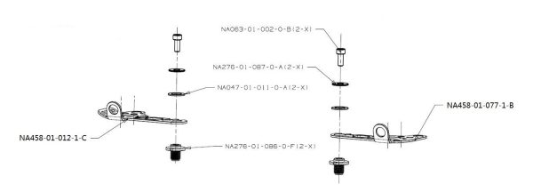 A Pair of Handle Brackets for NA-80D with Screws Fashion