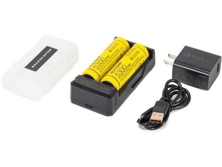 Nitecore Dual 21700 Battery & Dual USB Charger Package Supply