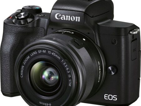 Canon EOS M50 Mark II Mirrorless Digital Camera with 15-45mm Lens (Black) Fashion