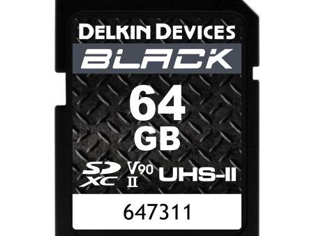 Delkin Devices 64GB BLACK UHS-II Rugged SDXC Memory Card V90 Online Sale