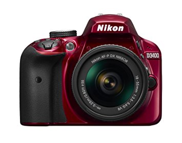 Nikon D3400 24.2 MP Digital SLR Red Camera Body & AF-P DX 18-55mm Lens Kit For Cheap