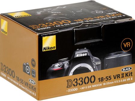 Nikon D3300 DSLR 24.2 MP HD 1080p Digital SLR Camera Body + AF-S 18-55mm VR II Lens - BLACK Online Hot Sale